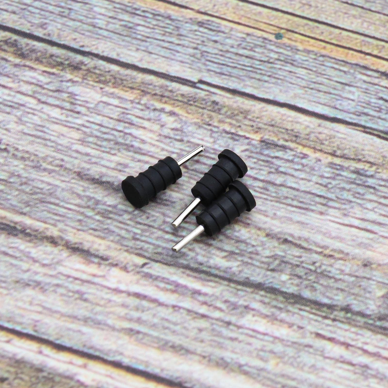 3 Confezioni Tappi Antipolvere Per Porta USB-C E Jack Auricolare 3.5mm - Gomma Nera Plastica, Protezione Per Smartphone E Tablet