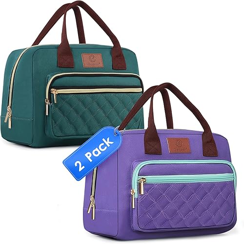 Miniatura 14 de Genteen Lonchera para mujeres, niñas y adolescentes, loncheras aisladas para adultos, reutilizables, lindas bolsas de almuerzo para el trabajo,