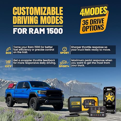 Miniatura 5 de PEDAL COMMANDER Para Ram 1500 Nuevo estilo de carrocería (2019 y más reciente) (5.ª generación) Compatible con: Tradesman, Big Horn, Rebel, Laramie