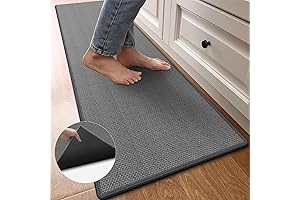 GOYLSER Washable Chenille Kitchen Runner Rugs with Non Skid Rubber Backing