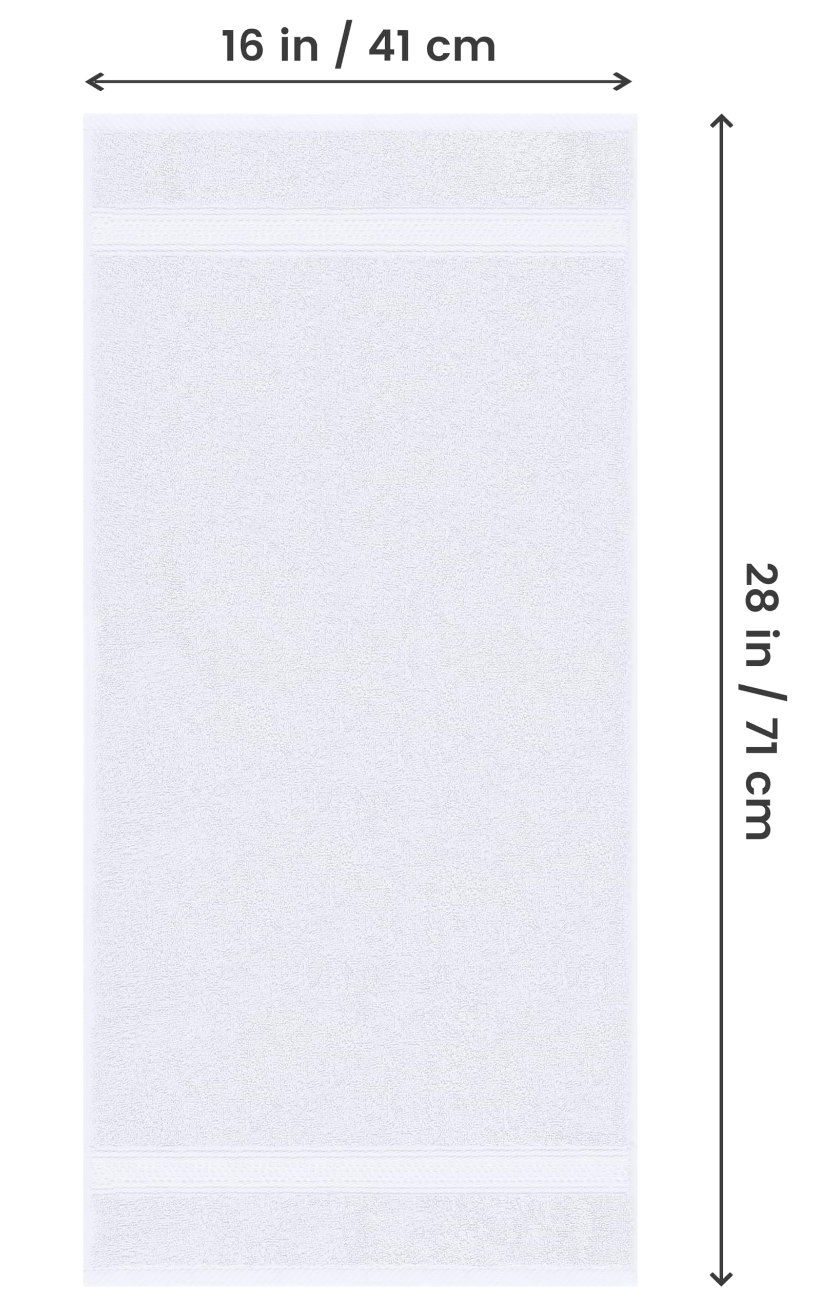 Utopia Towels Utopia Towels 6 Pack Premium Hand Towels, 16 by 28 inches, 100% Ring Spun Cotton, Soft and Absorbent 600 GSM Towels for Bathroom, Gym, and Hotel, White in use