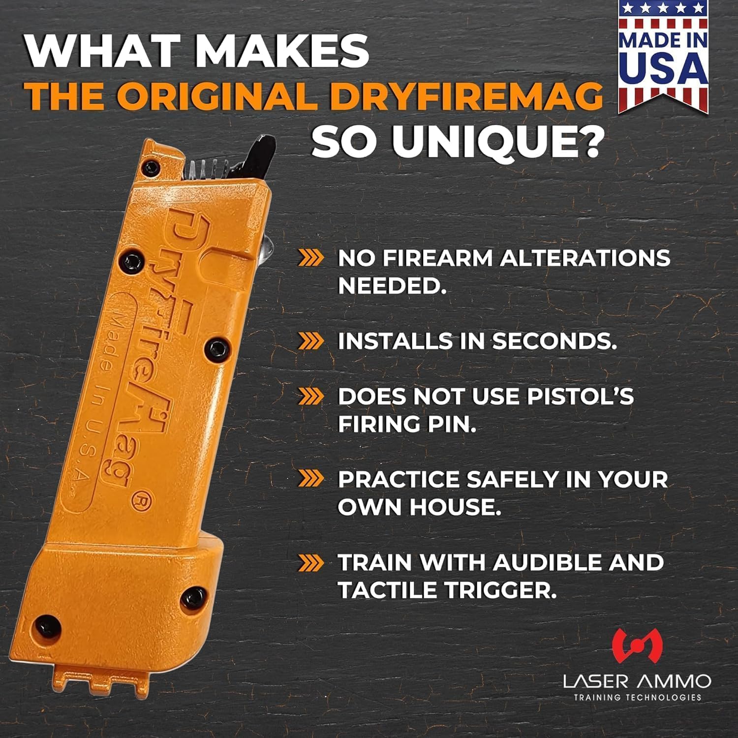 DRYFIREMAG + SureStrike Training Kit - Smart Dryfiremag with Surestrike 9mm Training Laser (Class 1, 3.5mW Maximum Output) (Choose from Red or Invisible)