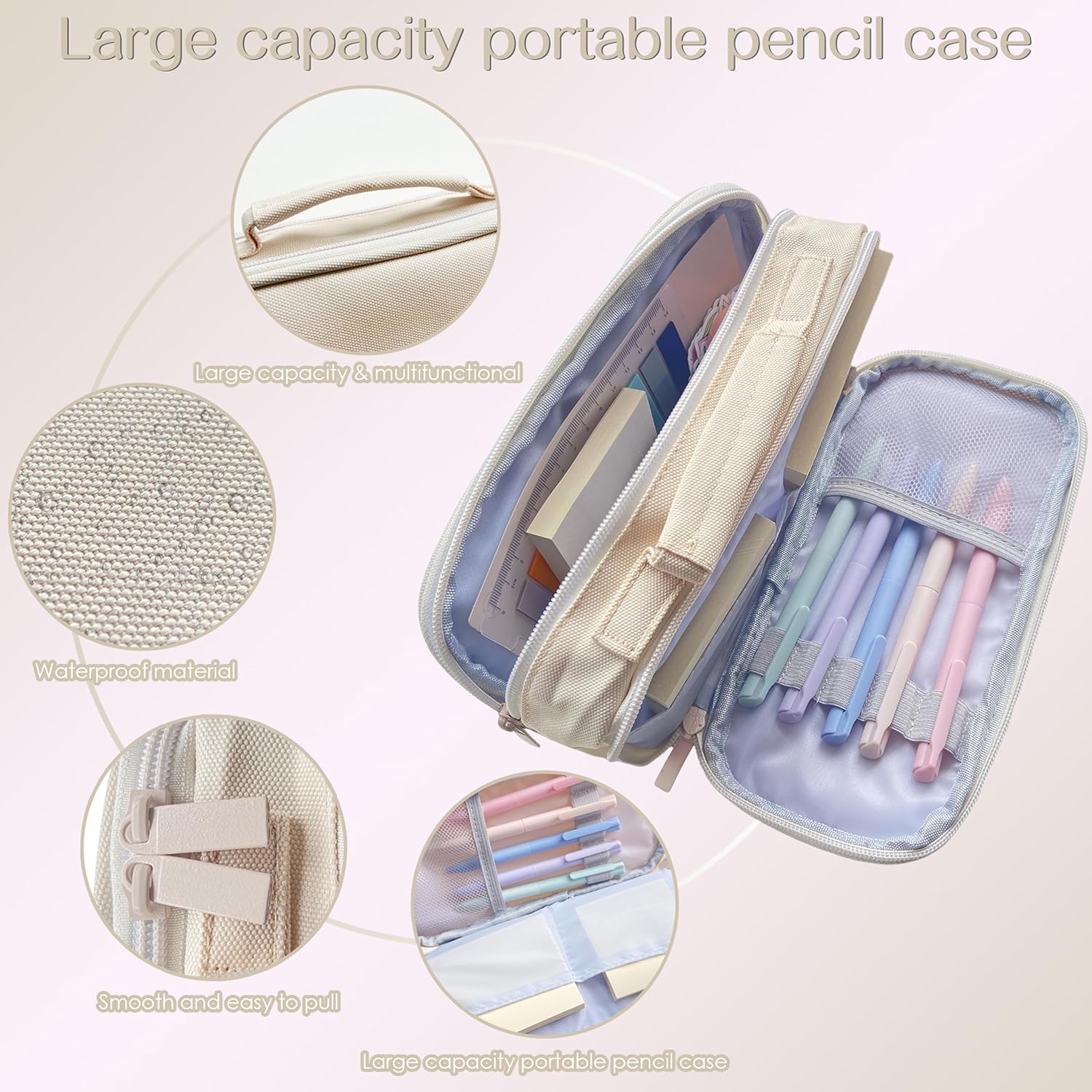 J6&H6 170Pcs Complete Bible Study Supplies Journaling Kit with Tabs, Highlighters and Color Pens, Notebook,Stickers & More Bible Accessories Set for Women, Beginner Christian Gifts(Lvory White) thumbnail