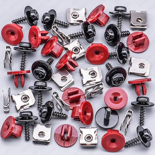 Rexka 15 Sets T30 Engine Splash Shield Guard Undertray Cover Screws Bolt Nut Clip Kit Compatible with Ford Focus Fusion Escape Explorer C-Max Transit Connect Lincoln MKC