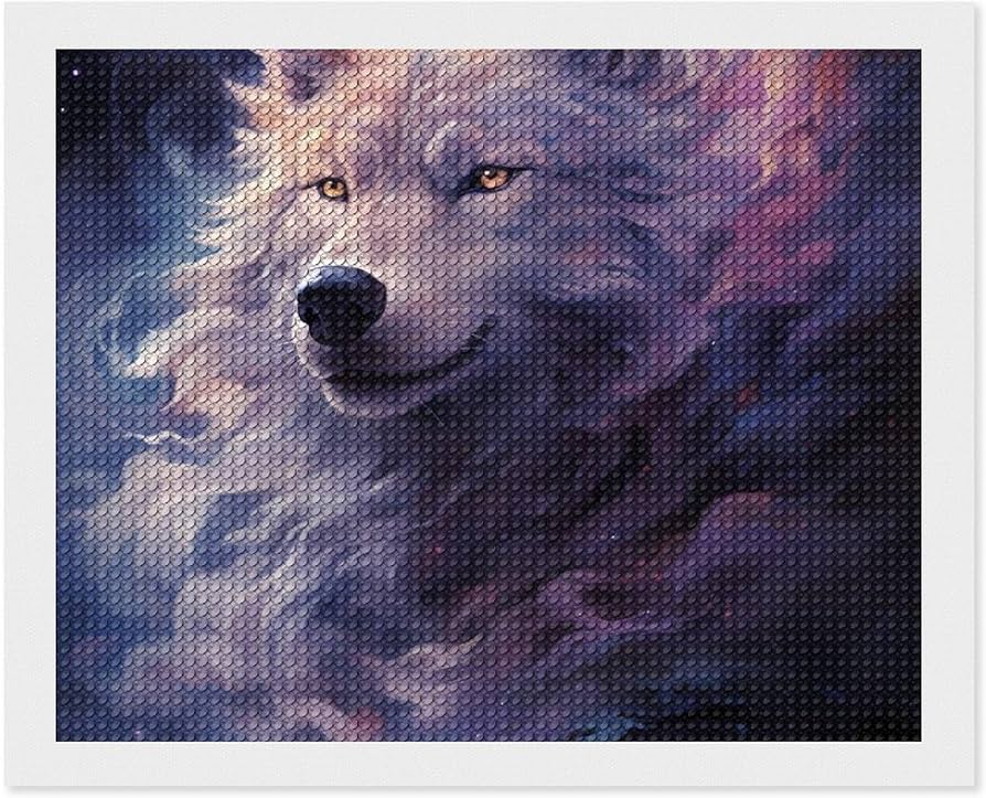 Amazon.com: Wolf Diamond Painting Kit - 5D DIY Diamond Art with