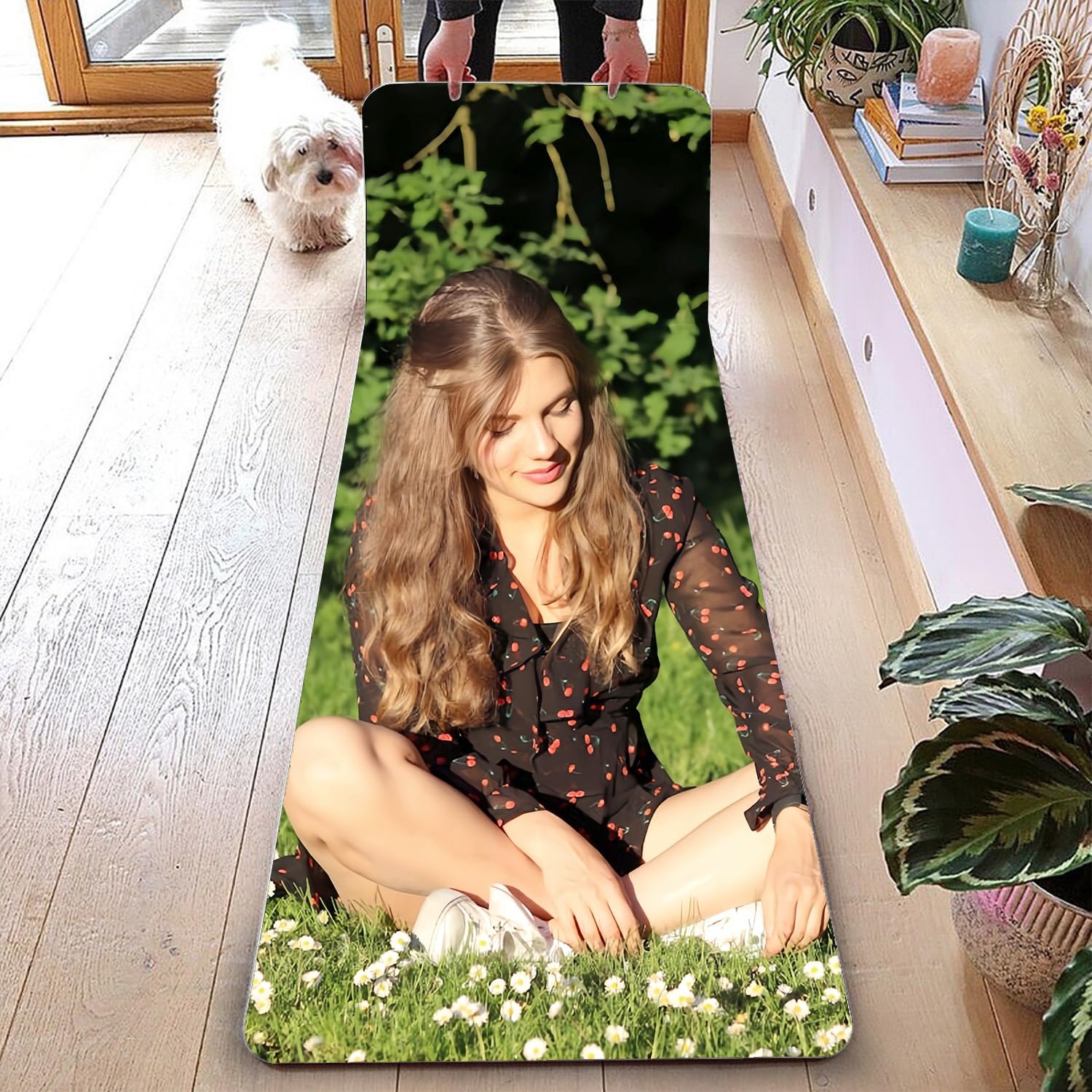Personalizzato Tappetino da Yoga con Foto/Testo Spesso Antiscivolo per Donne/Uomi Esercizi per la Casa Palestra Meditazione Pilates Extra Morbido Spessore Fitness Sport da Allenamento