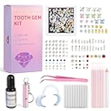 Tooth Gem Kit, DIY Crystals Jewelry Kit, 130 PCS 7 Shapes Professional Cool Gems, Safe and Easy to Get Started