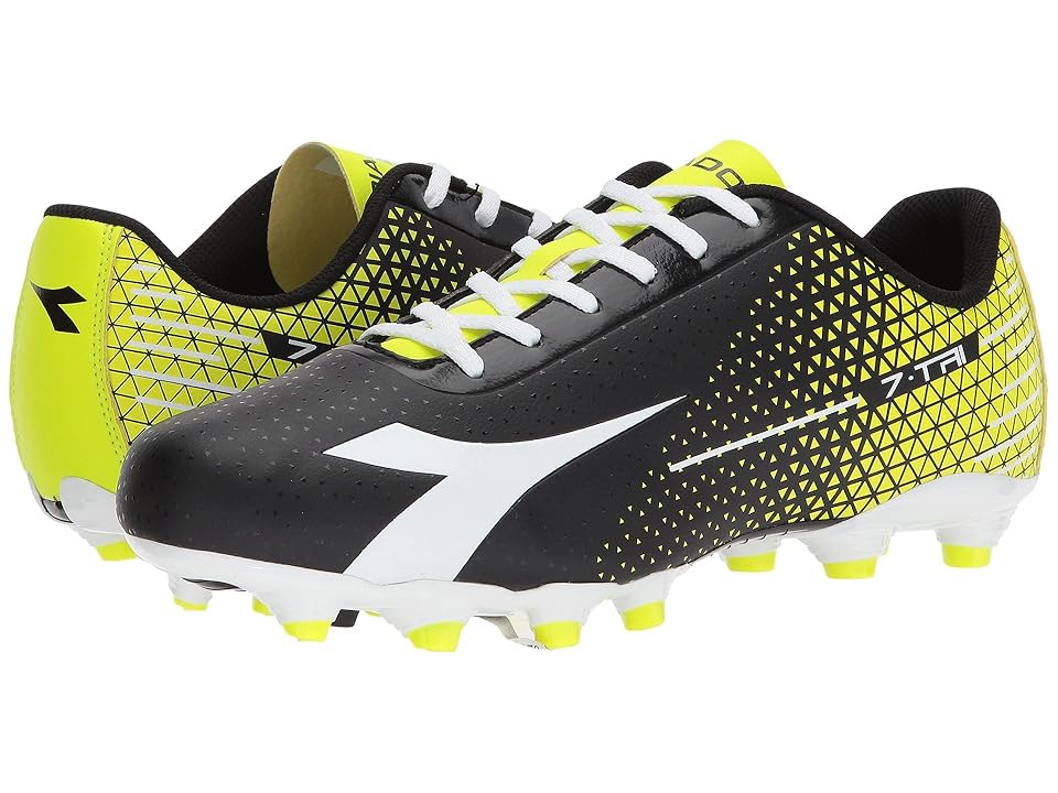 

Diadora 7-Tri MG14 (Black/White/Flourescent Yellow) Men's Soccer Shoes