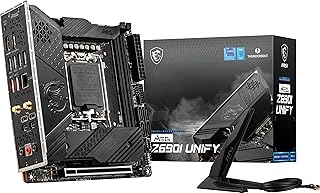 MSI MEG Z690I Unify Gaming Motherboard (Mini ITX, 12th Gen Intel Core, LGA 1700 Socket, DDR5, PCIe 5, 2.5G LAN, M.2 Slots, Wi-Fi 6E)
