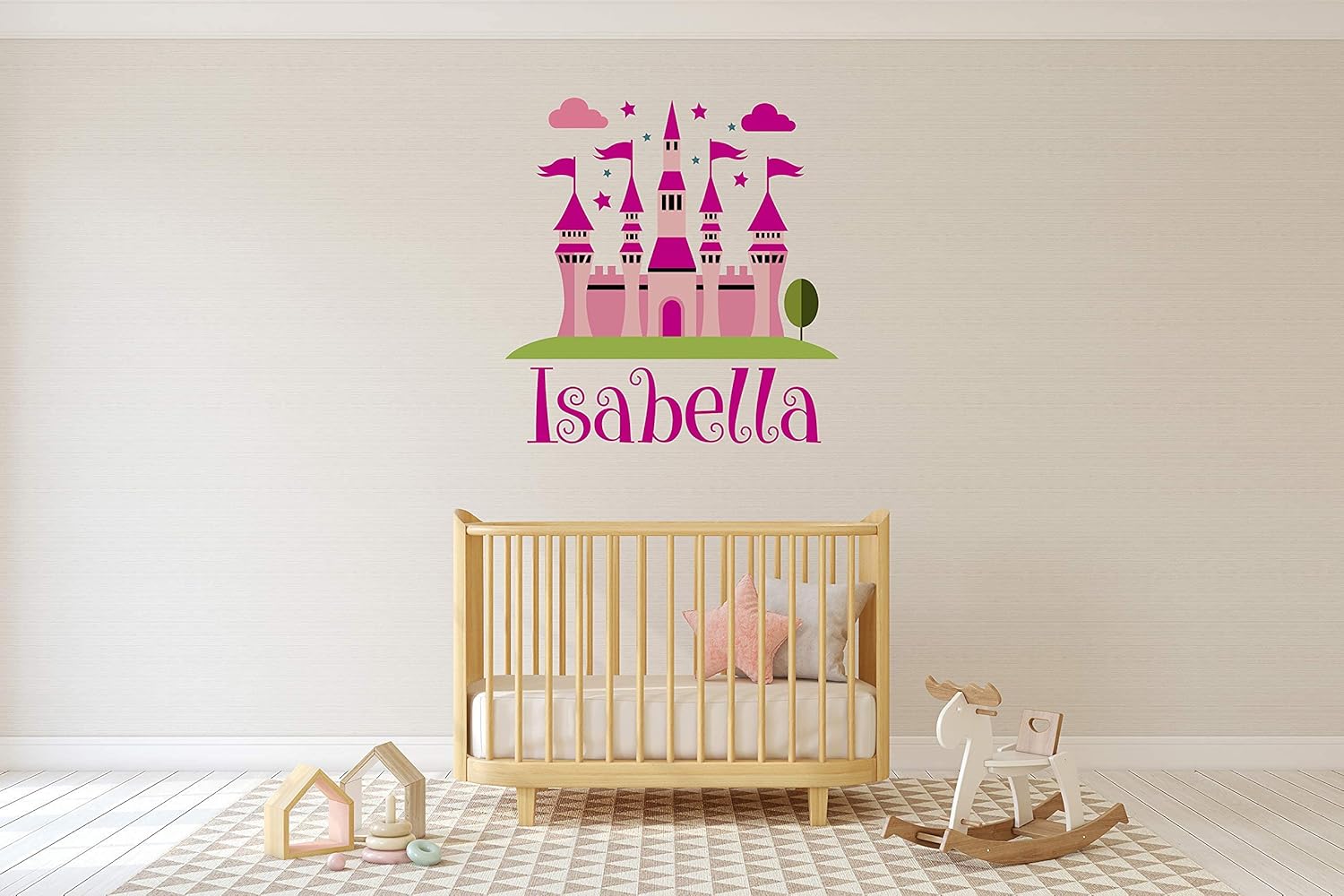 Gеt Dіѕсоunt оƒƒеr Girls Custom Name Castle Wall Decal - Princess Castle Wall Art Mural - Wall Decal for Home Nursery Decoration (Wide 50x57 Height Inches) Rеvіеw Dіѕсоunt Girls Custom Name Castle Wall Decal - Princess Castle Wall Art Mural - Wall Decal for Home Nursery Decoration (Wide 50x57 Height Inches)