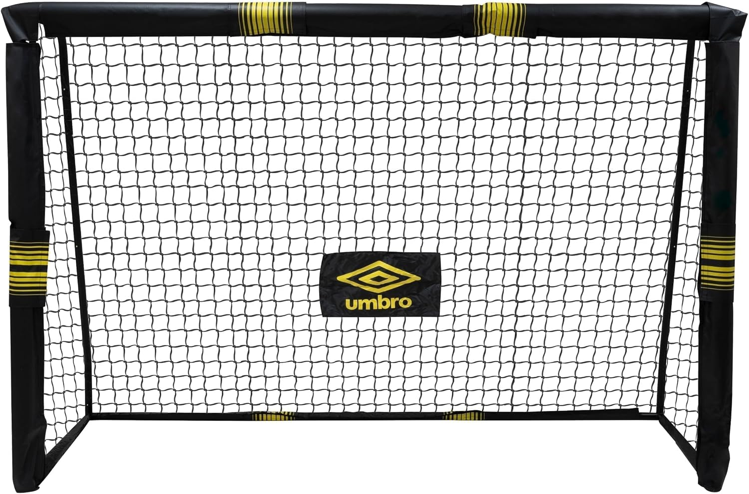Umbro Football Goal - Metal - Football for All Ages - Easy to Assemble - Black/Yellow