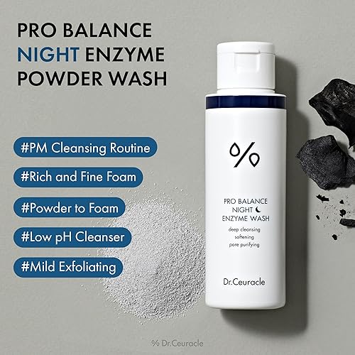 Miniatura 3 de Dr.Ceuracle Pro Balance Enzyme Powder Face Wash - Jabón facial de enzima natural coreano de día y noche para limpieza profunda de poros, eliminación