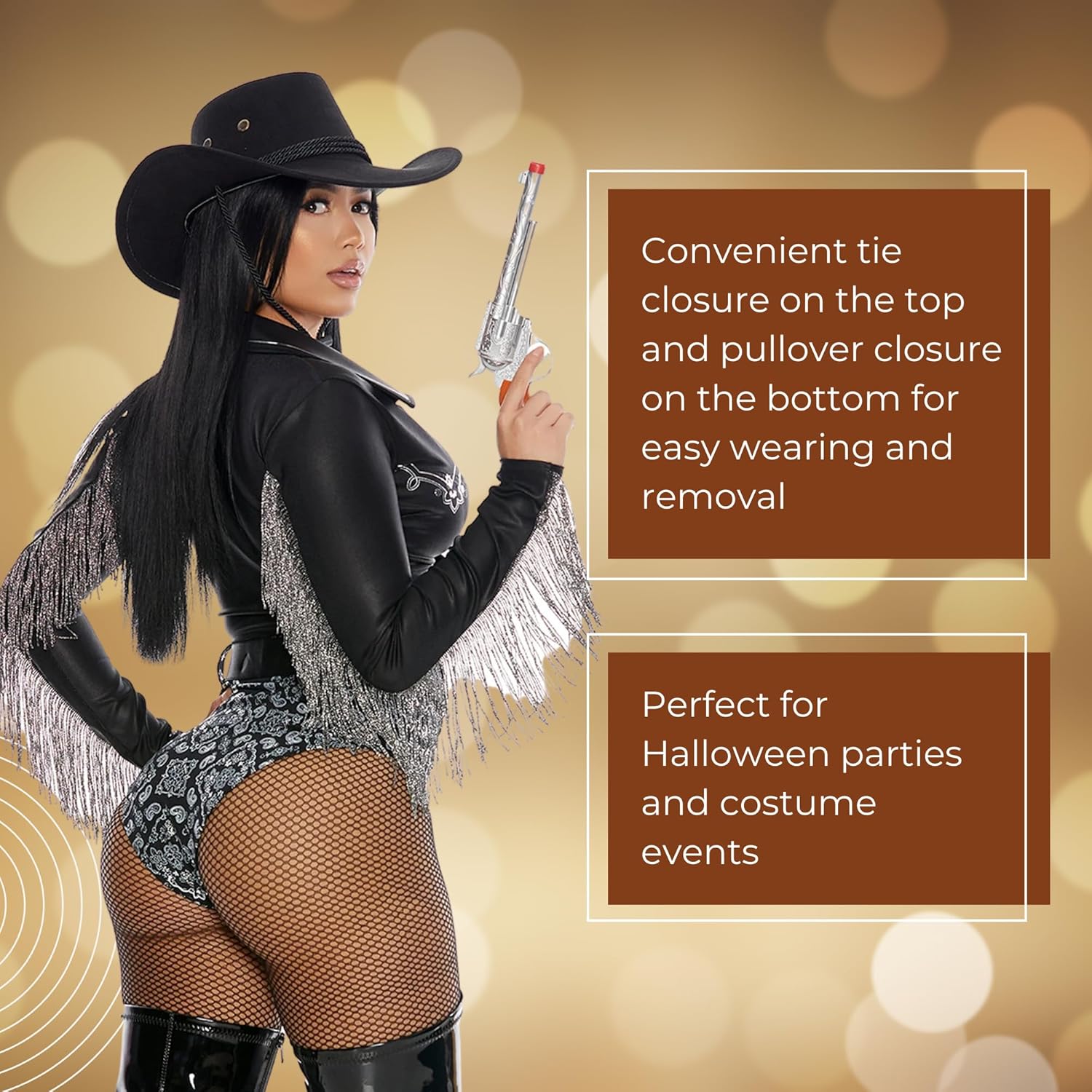 Forplay womens 3pc. Cowgirl Costume - Image 5