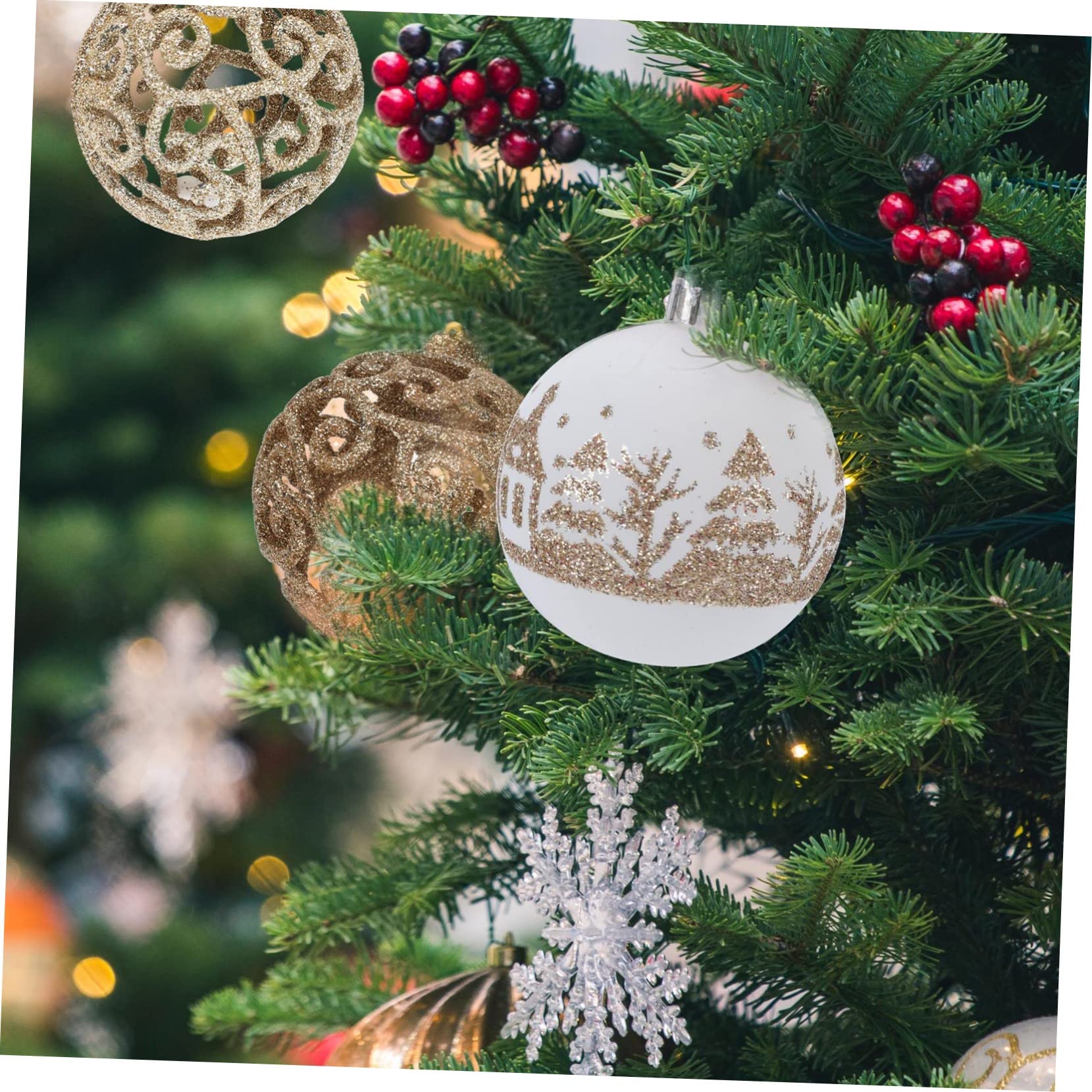 Zerodeko 3 Sets Weihnachtsbaumschmuck Weihnachtliches Hängedekor Festlicher Für Weihnachtskugeln Dekoration 9 Stück X 3