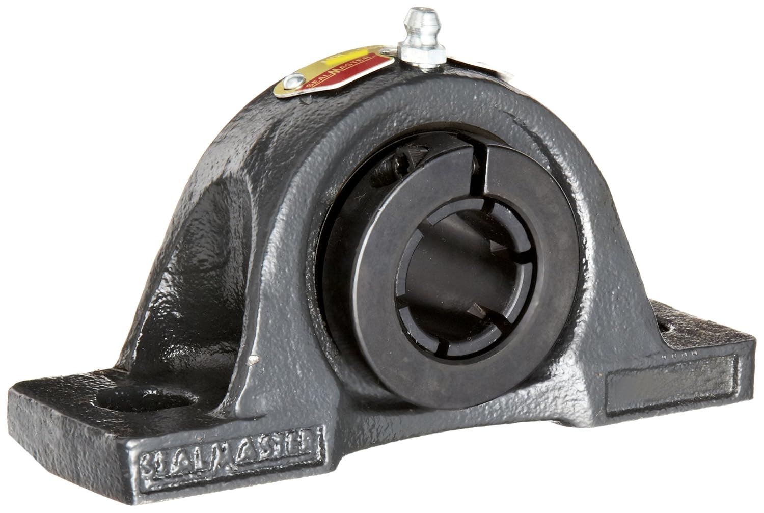 Sealmaster NPL-26TC Pillow Block Ball Bearing, Non-Expansion Type, Normal-Duty, Regreasable, Skwezloc Collar, Contact Seals, Cast Iron Housing, 1-5/8" Bore, 2-1/16" Base to Center Height, 5-3/4" Bolt Hole Spacing Width