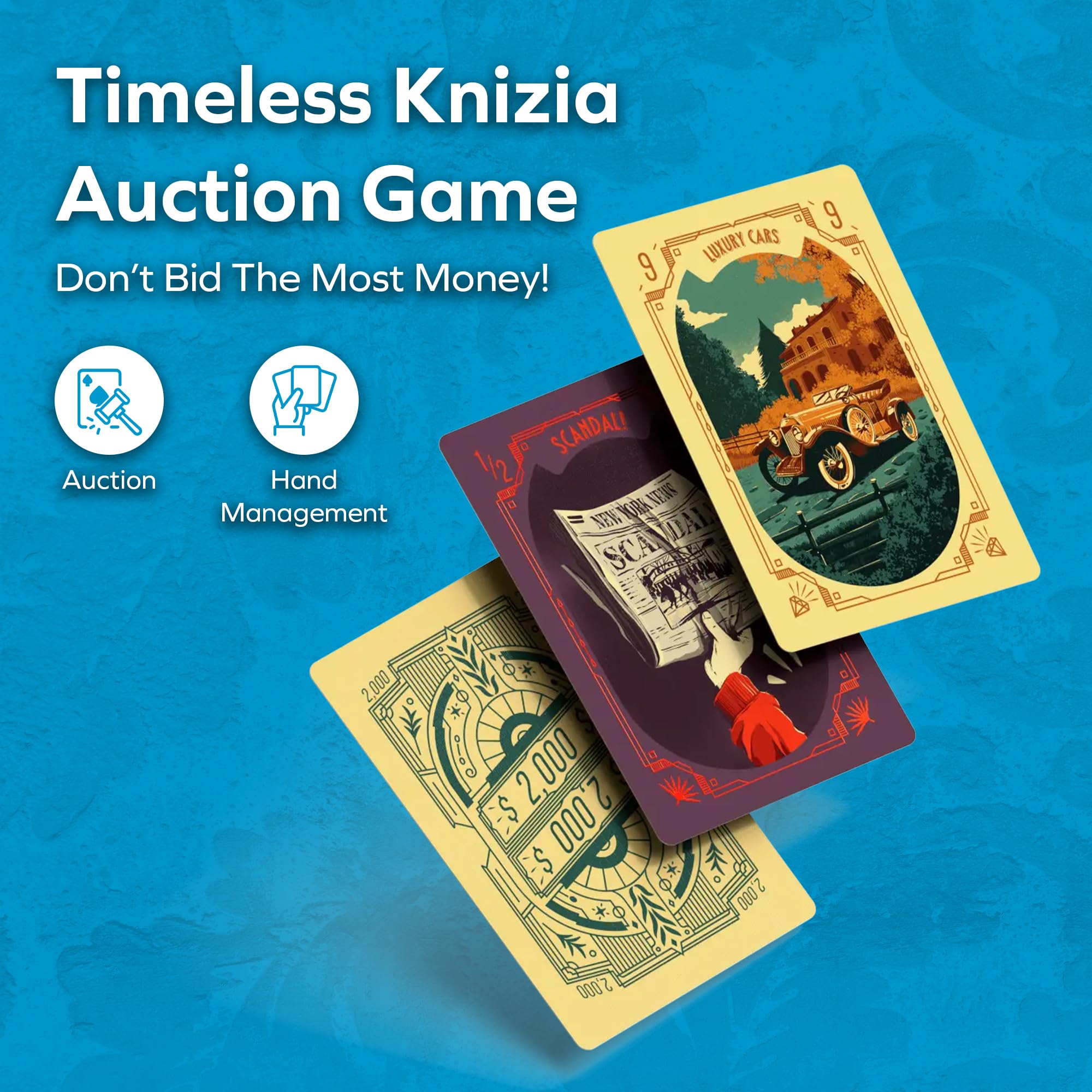 AllPlay | High Society | Kartenspiel, Reiner Knizia Auktionsspiel | 3-5 Spieler | 30 Minuten