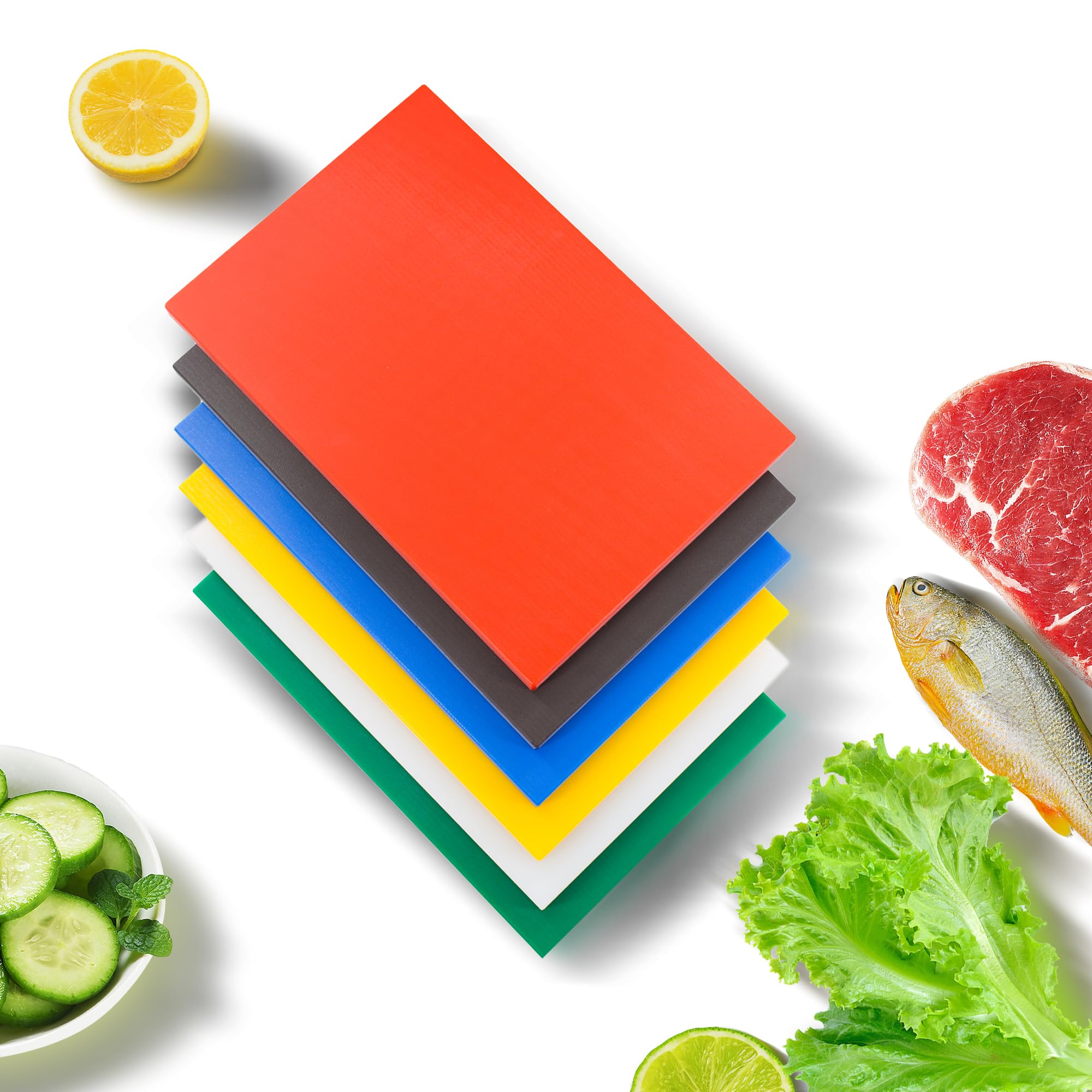 Planches à découper antidérapantes Hakka lot de 6 faciles à nettoyer pour cuisine