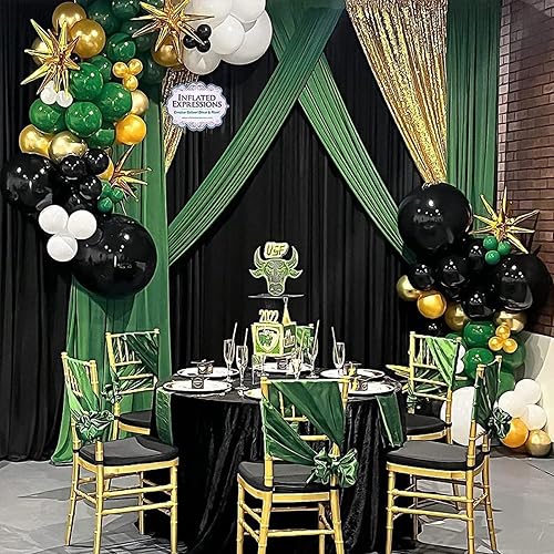 Miniatura 6 de RUBFAC 154 globos de color verde oscuro de diferentes tamaños de 18, 12, 10, 5 pulgadas para arco de guirnalda, globos de látex verde oscuro de alta