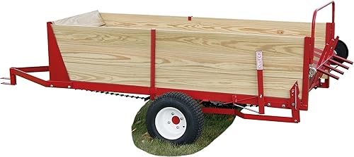 Modelo de remolque detrás del esparcidor de estiércol para césped y jardín, esparcidor ATV para estiércol de caballo y más