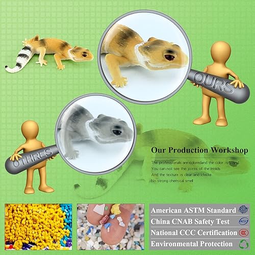 Miniatura 2 de Figuras de juguete de camaleón, figuras de lagarto realistas, 3 piezas, figuras de animales del bosque tropical, modelo de proyecto escolar para