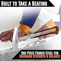 Vista 4 de Martillo de chapa de 18oz de Mutt Tools - Martillo profesional para dar forma a metales para hojalateros - Martillo forjado para HVAC con mango