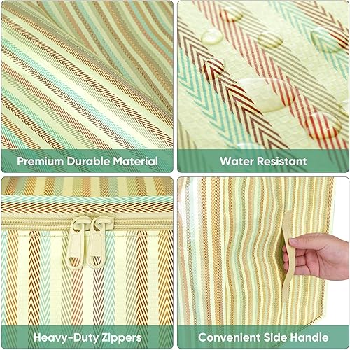 Vista 163 de BALEINE Paquete de 6 bolsas de mudanza de gran tamaño con asas reforzadas, bolsa de almacenamiento resistente para ropa, suministros de mudanza