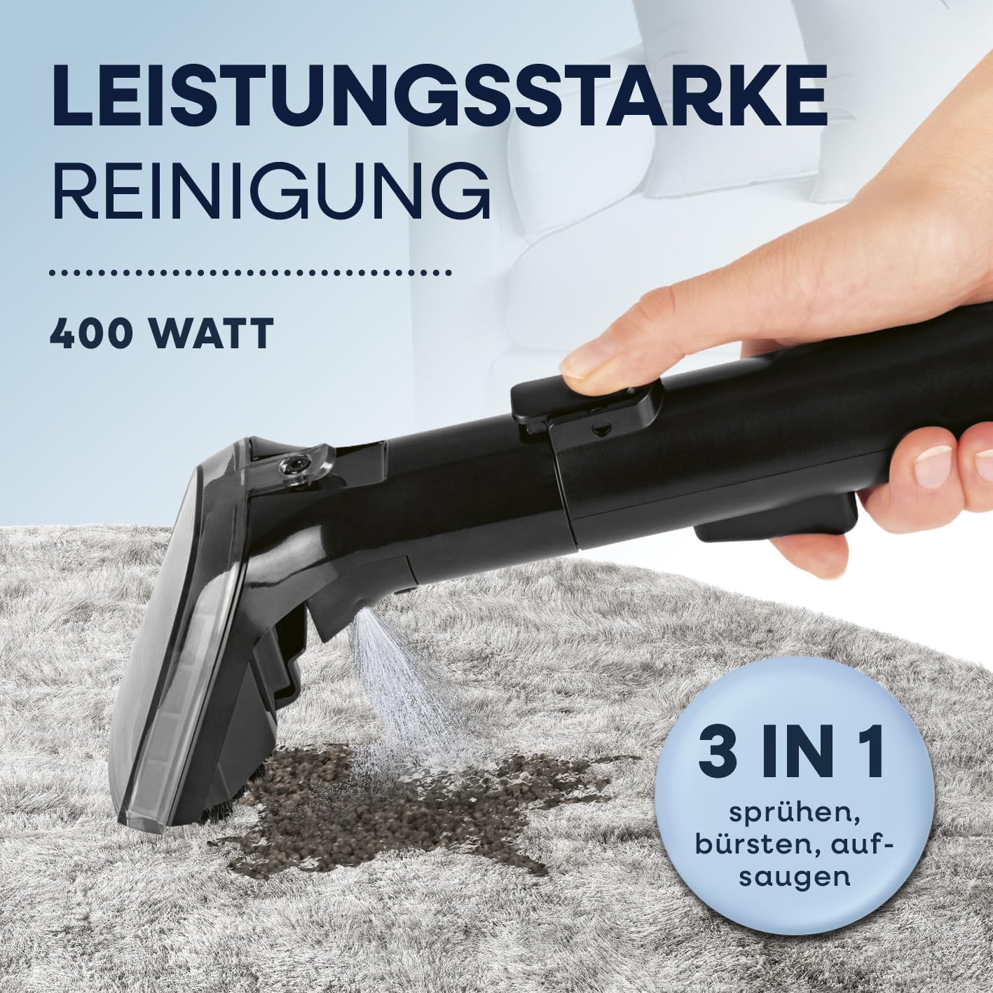CLEANmaxx Pro Polsterreiniger Gerät 400W – Bild 3