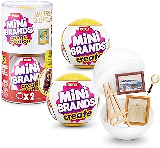 Mini Brands Create Mini Masterpieces Series 1, Capsule 2 Pack by ZURU, Real Miniature Masterpiece Creations Collectible Toy