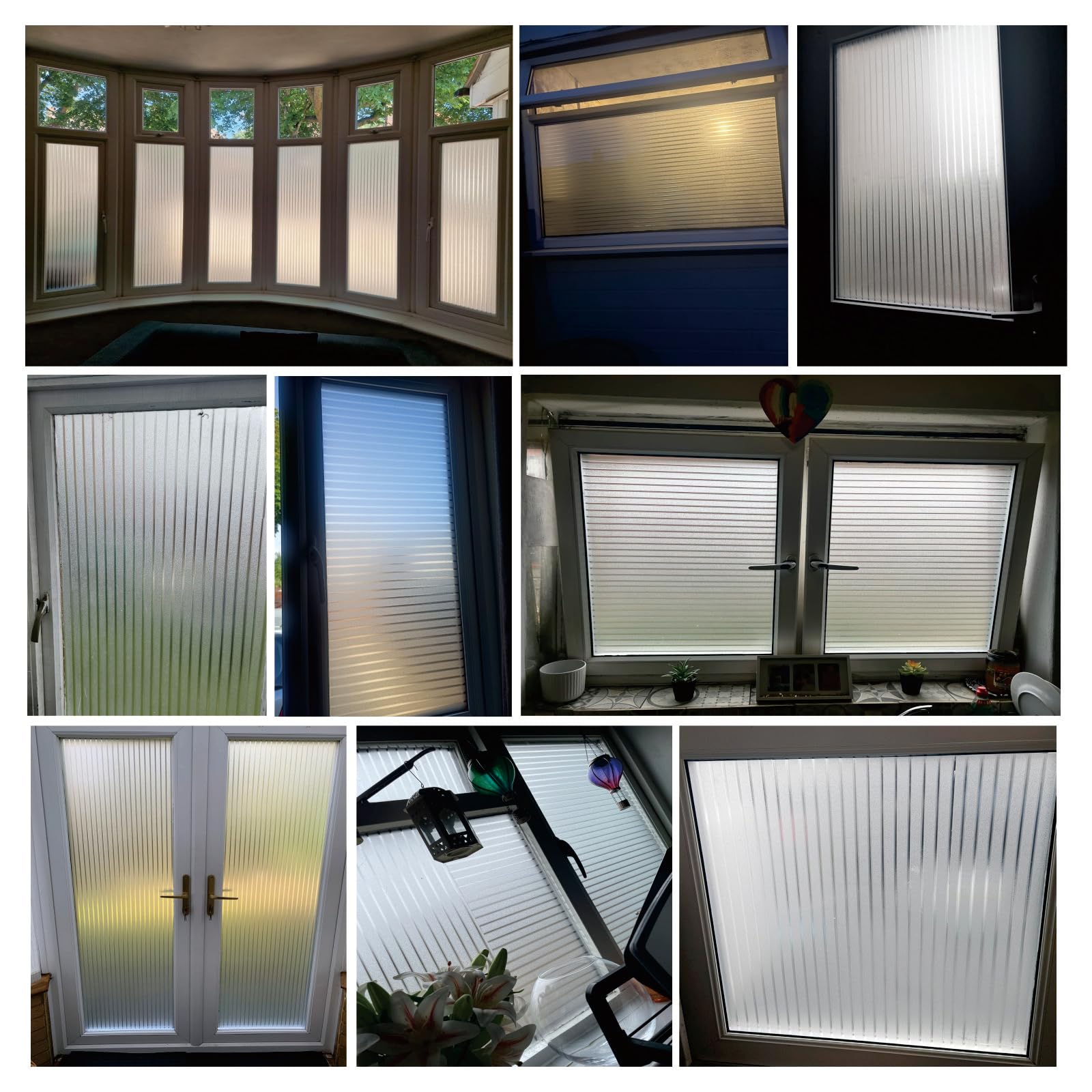 Pellicola Smerigliata 50 x 1050 cm con Protezione Uv, Senza Colla Statica, Controllo Del Calore, Protezione Privacy, Adesivo in Vetro Smerigliato per Casa Cucina, persiane