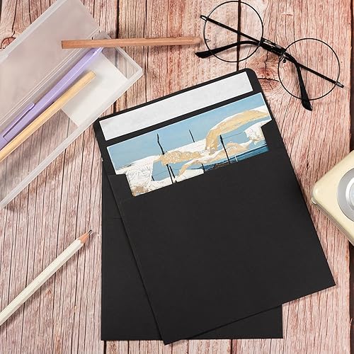 Miniatura 6 de Paquete de 50 sobres cuadrados autosellantes coloridos de 6 x 6 pulgadas para bodas, invitaciones de fiesta, tarjetas de felicitación, anuncios,