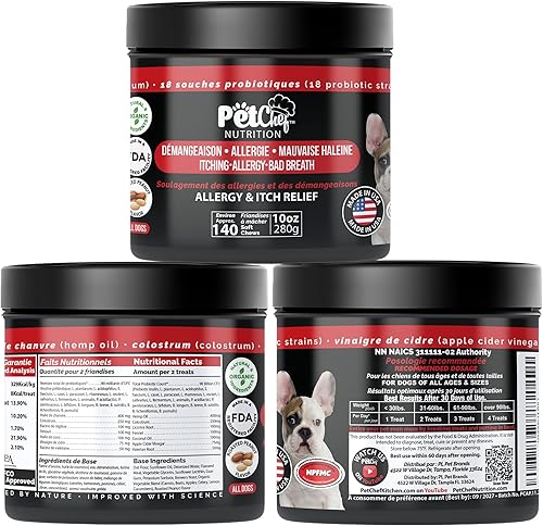 Miniatura 2 de Pet Chef Dog Allergy Chews - 140 masticables suaves con aceite de salmón, omega 3 y probióticos, suplemento natural para aliviar la picazón, apoyo