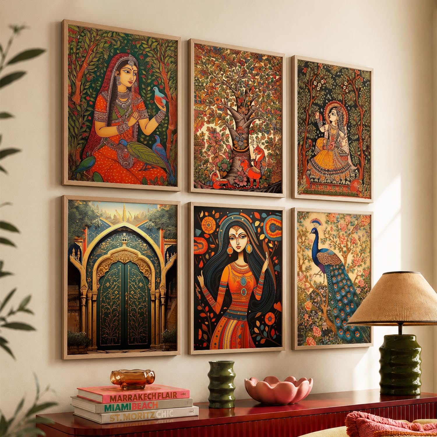 Kotart Madhubani Wall Art - Framed Paintings -30 Kotart Madhubani Wall Art - Framed Paintings -30