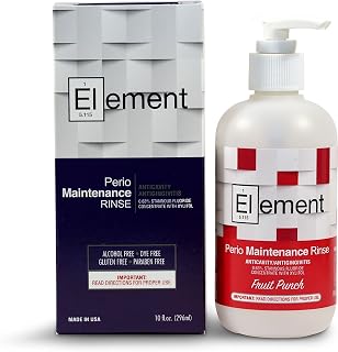 Stannous Fluoride Mouthwash - 10 Fl. Oz. 0.63% Antimicrobial Perio Rinse - Alcohol Free, Dye Free, Paraben Free - Refreshing Flavor (Fruit Punch)