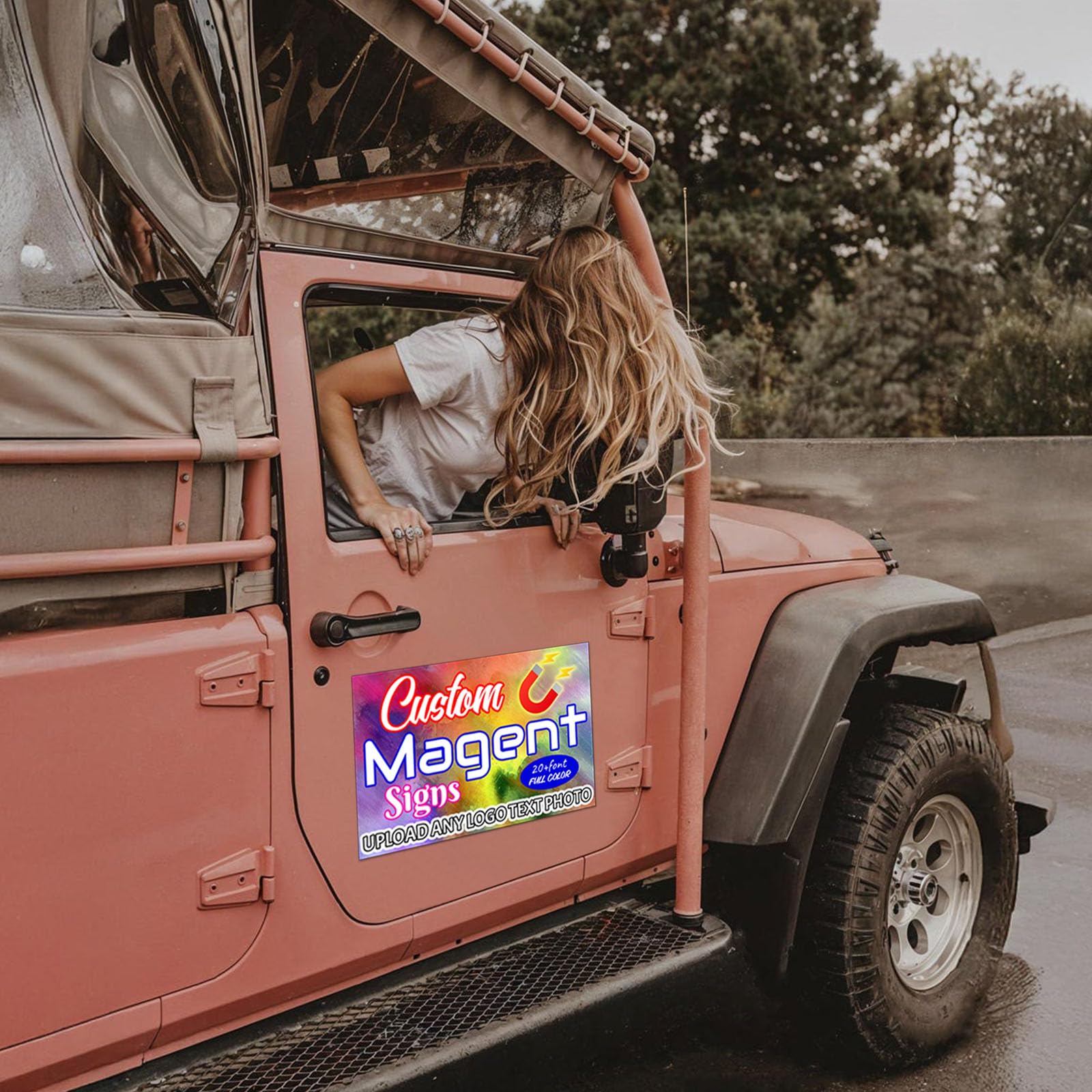 Magneti Personalizzati per Auto - Adesivo Magnetico Personalizzato - Targhe Magnetiche per Auto Personalizzate con Stampa a Colori - per Frigorifero Veicolo Lavagna Bianca e pubblicità