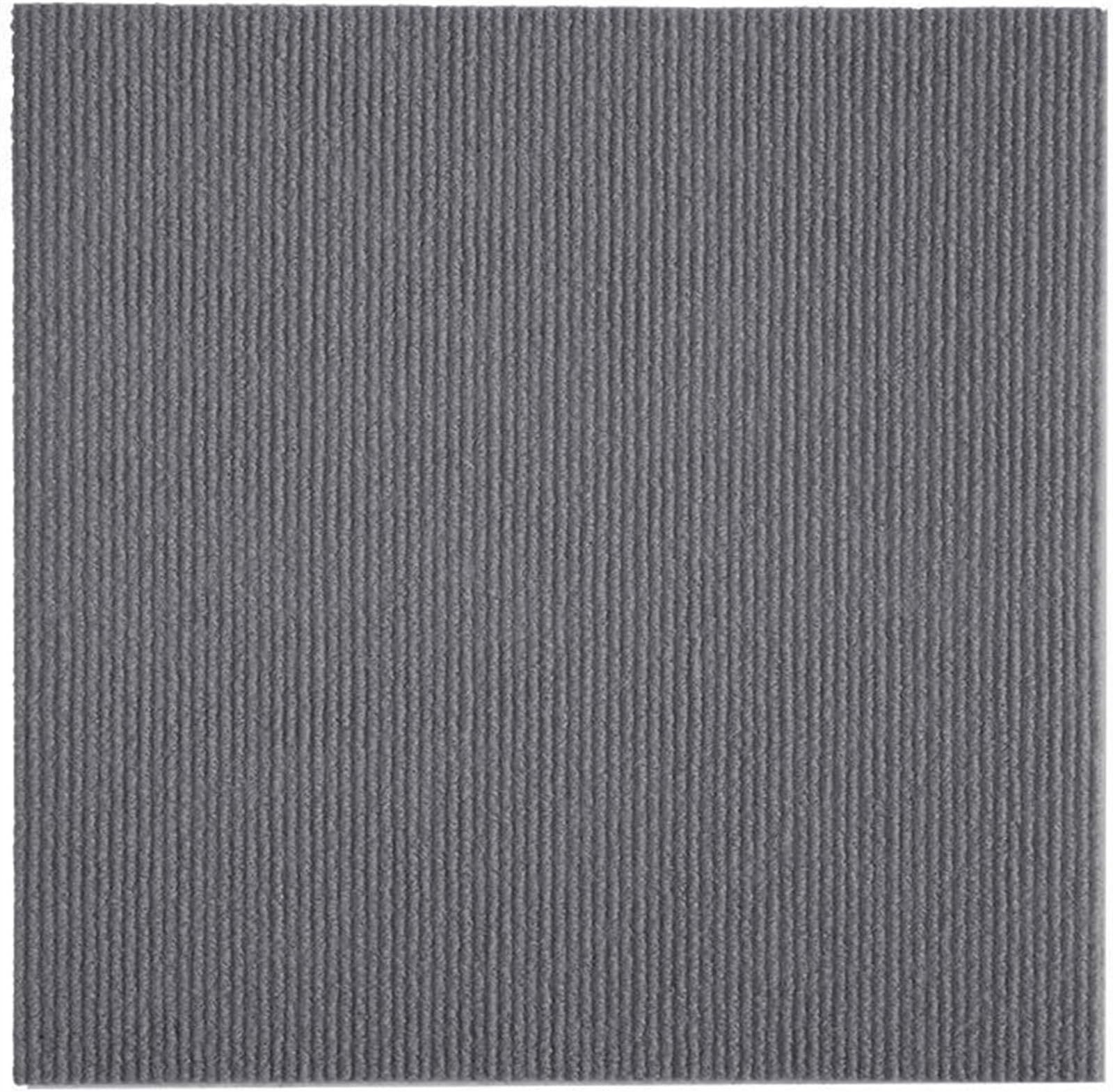 Cxvhsertwr Dark Gray Carpet Squares, Carpet Tiles 12X12in Anti-Slip Hard Wearing Diy(,20Pcs)