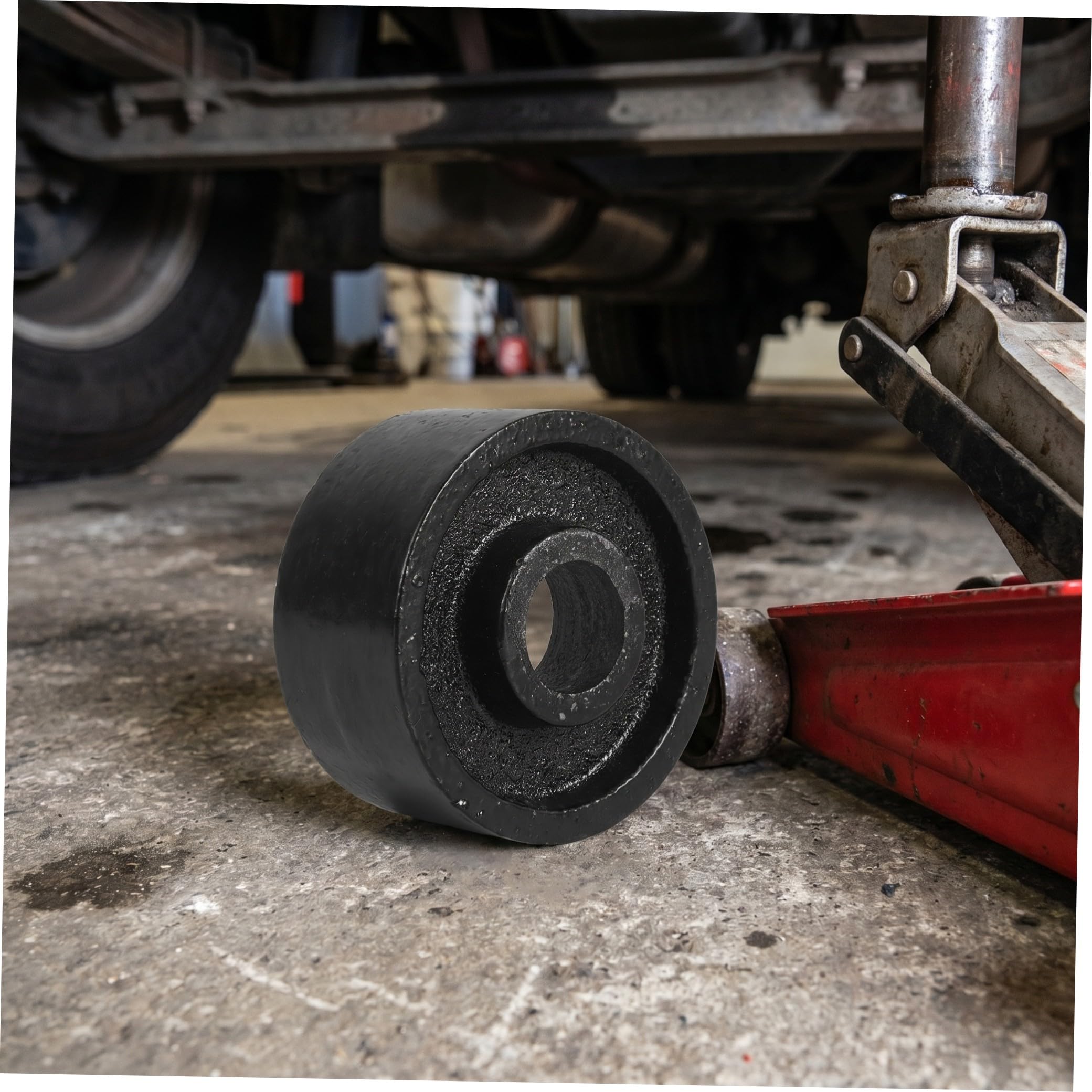 BETOOKY 3 Sztuki Wymienne Koła Przód Do Podnośnika Hydraulicznego Wewnętrzna Śruba Tonowy Metalowy Podnośnik Podłogowy z Głowicą Zwiększa Stabilność i Manewrowalność Naprawa Auto Szt