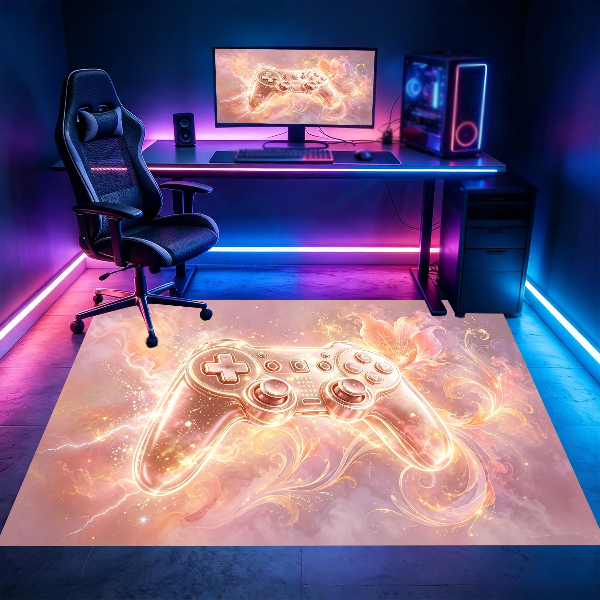Tapis Chaise de Bureau Gaming pour Les Sols 80 x 100 cm