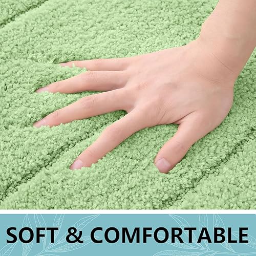Miniatura 18 de Buganda Alfombras de baño, 24" x 16", Alfombras de baño de microfibra suaves y absorbentes, Alfombra de ducha esponjosa antideslizante, Alfombras de