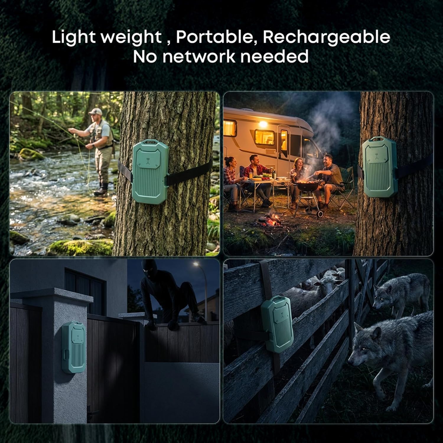 LETWESAF Wireless Radar Motion Detector Sensor – Add-On Accessory Only, No Receiver – 1/2 Mile Range, IP65 Waterproof, Rechargeable, Hidden Design – Outdoor Security for Driveway, Home, Camping