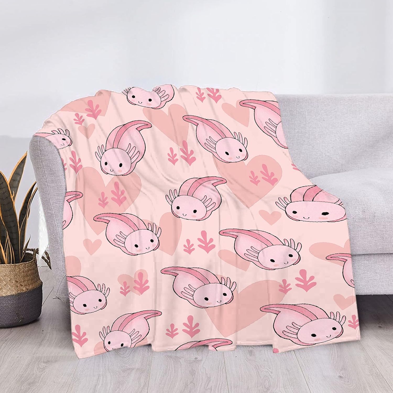 Cute Axolotls Blanket Axolotls Gift for Axolotl Lovers