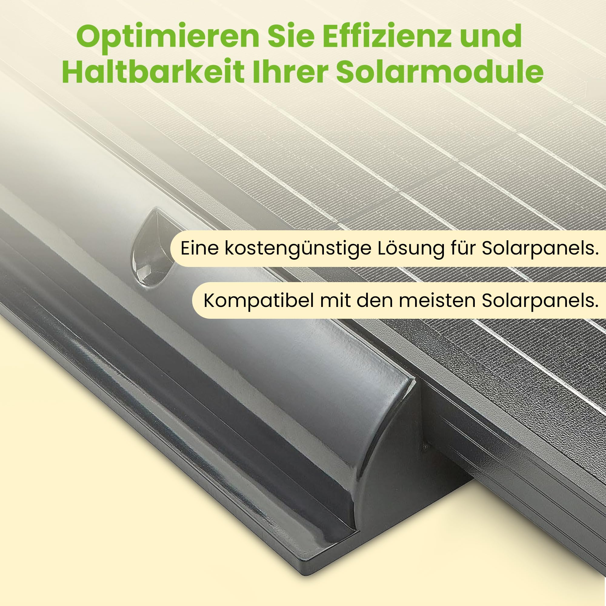 Offgridtec Spoiler Solar Dachhalterung Set von 2 (55 x 8,9 x 6,5 cm), Heavy Duty ABS PV Halterung für Solarmodule, Leicht & Stabil, Vorgebohrte Montageschraubenlöcher, Wetterfest & Langlebig, Schwarz