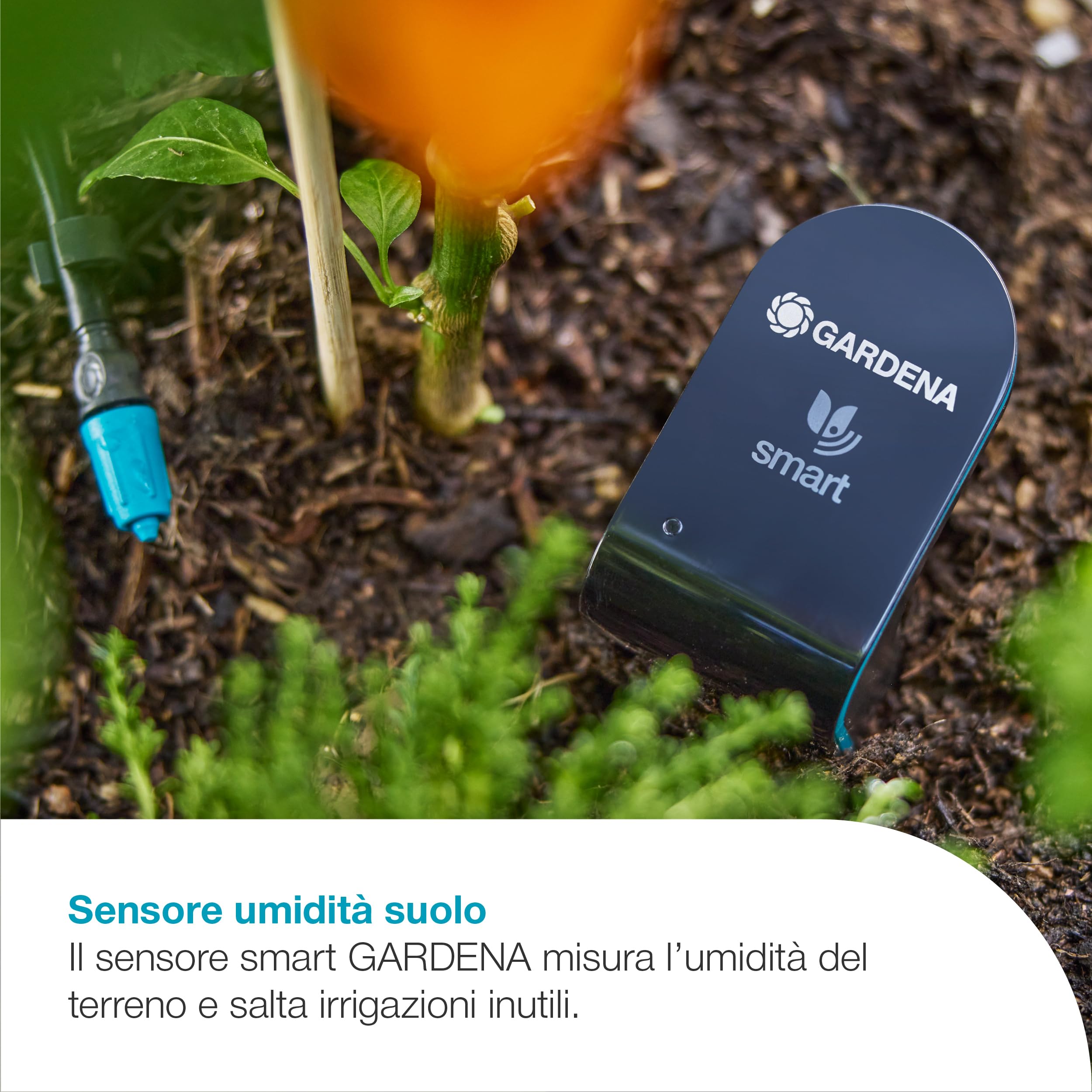Gardena Set Irrigazione smart con Sensore Umidità Computer Irrigazione smart: Irrigazione basata sui dati*, Integrazione con smart home*, Include il sensore di umidità del terreno (19045-20)