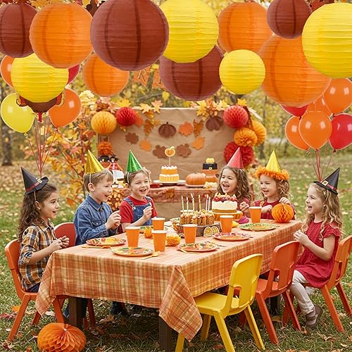 Miniatura 298 de BEISHIDA Faroles de papel redondos amarillos de 12 pulgadas, decorativos, colgantes, asiáticos, chinos, japoneses, lámpara para cumpleaños