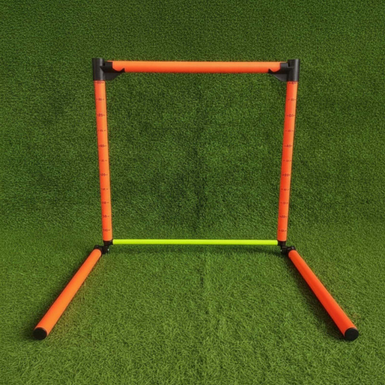 Gralara Valla Regulable PVC Estable Valla Salto Ajustable Ligera Obstáculos Entrenamiento para Entrenadores, Colegios, Verde Fluorescente, 10CM-60CM Ajustable