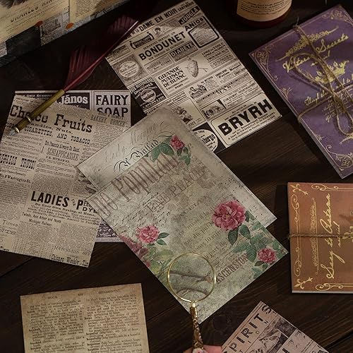 Miniatura 8 de 180 hojas de papel para álbumes de recortes, suministros de manualidades para diarios de viñetas, planificadores estéticos de habitación, decoración