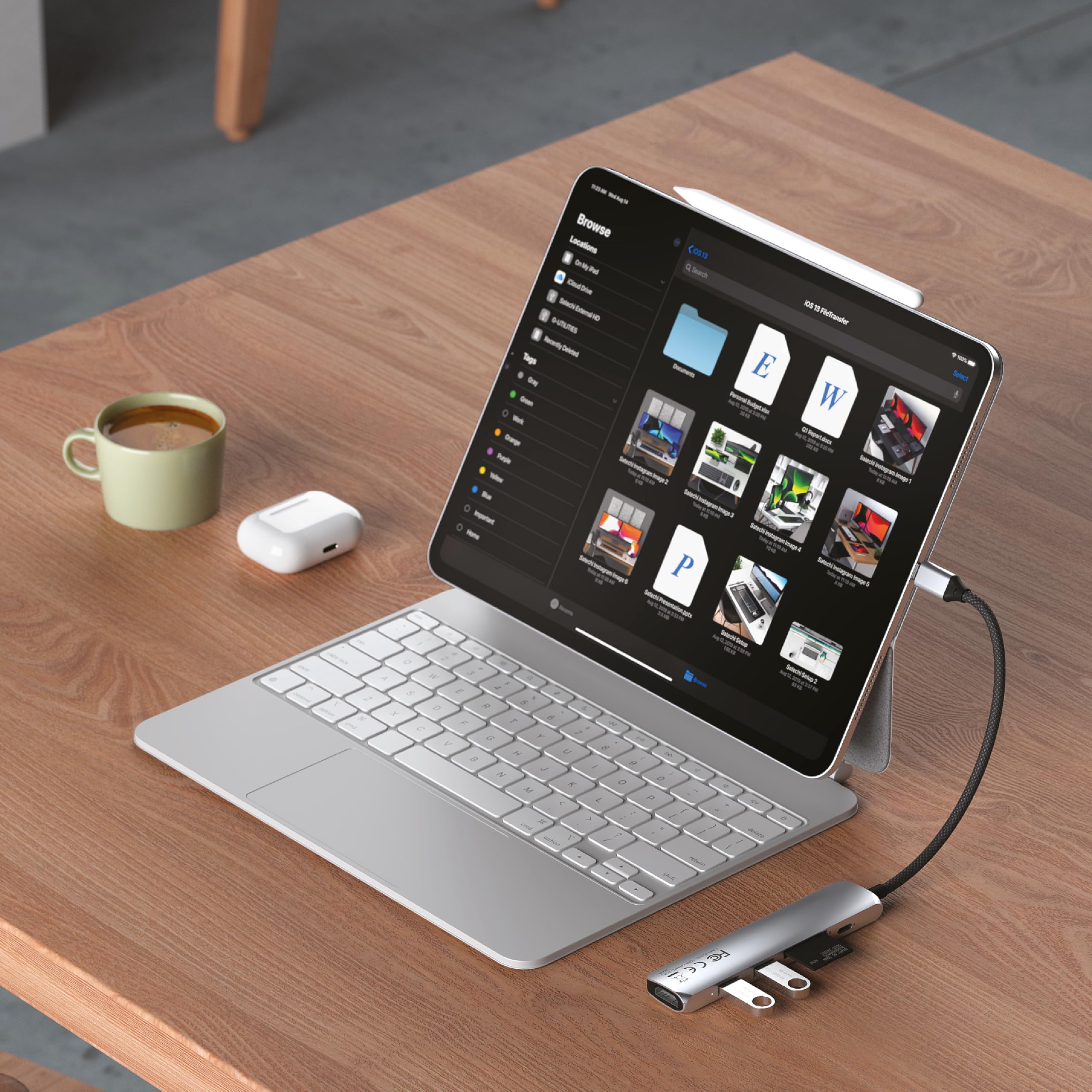 SATECHI Hub USB C 6 in 1 Slim Plus, PD 100W, HDMI 4K, Argento | 2x Porte USB-A 10Gbps, video 4K@60Hz, lettori SD/microSD, per MacBook Air/Pro/Neo, Windows e altro