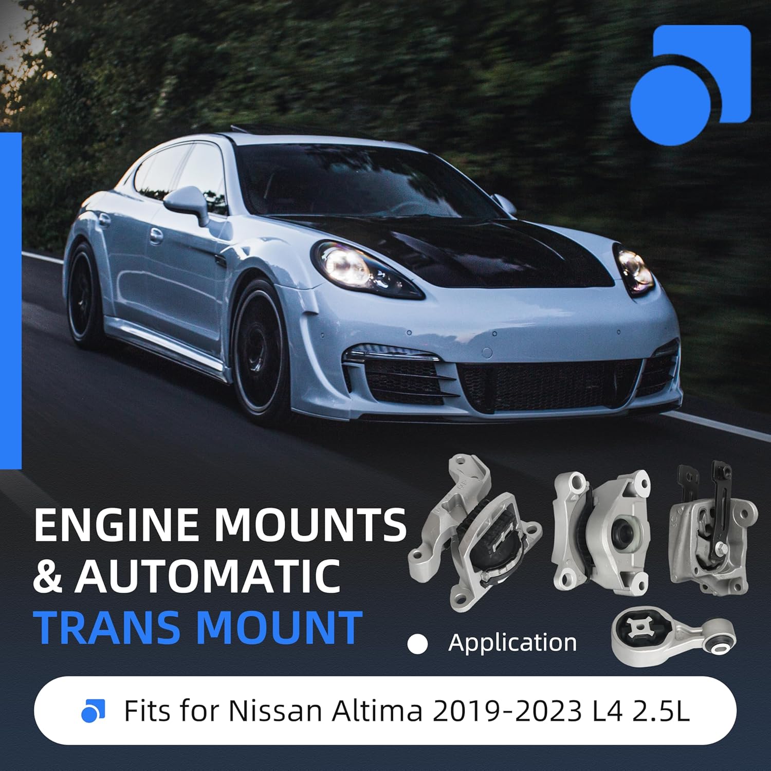 Engine Mounts & Automatic Trans Mount Fits for Nissan Altima 2019-2023 L4 2.5L, 4PCS Engine Motor Mounts #OE A4381 A4382 A4389 A4390