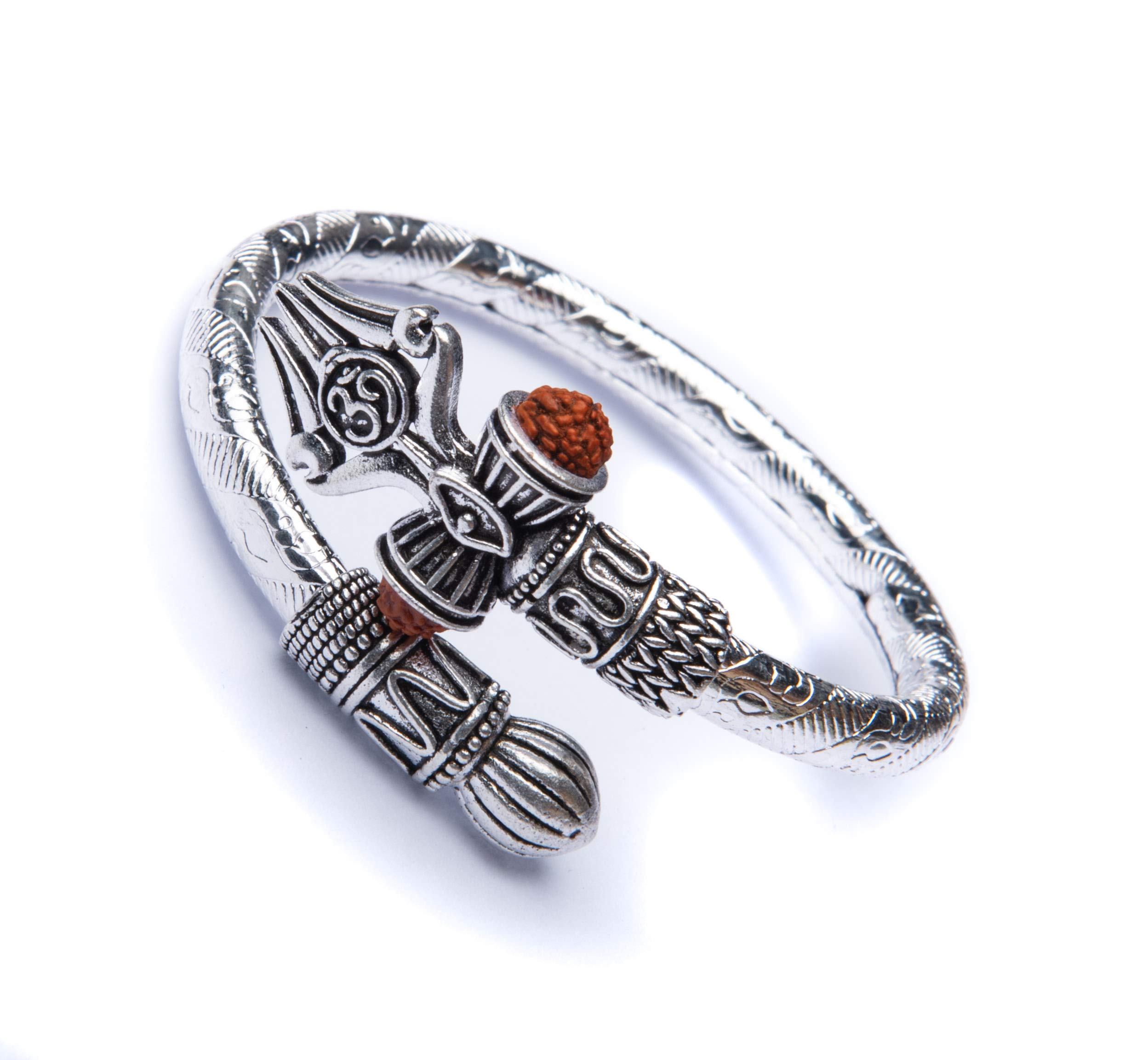 Wonder Care Rudraksha Om Trishul Damroo Kada for kids, Bahubali Cuff Bracelet for kids | Brass Kada | Free size (B091N5F3Z1) Amazon Price History, Amazon Price Tracker