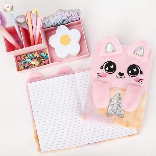 Foto 5 de 8 de Exerz A5 peluche gato cuaderno 160 rayadas páginas plegable Ears niños