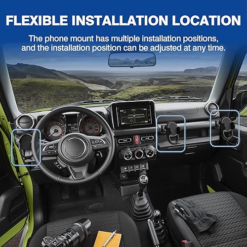 Vista 17 de Autorder Soporte de teléfono de automóvil para Toyota C-HR CHR 2019-2022, soporte de teléfono con organizador de tablero, pantalla de 8 pulgadas